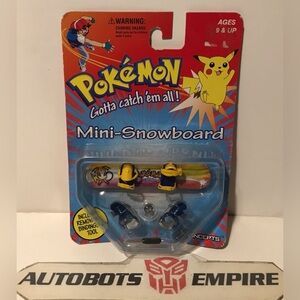Vintage 1999 POKEMON XConcepts RAICHU MINI SNOWBOARD Toy Pikachu Charizard Tcg 1